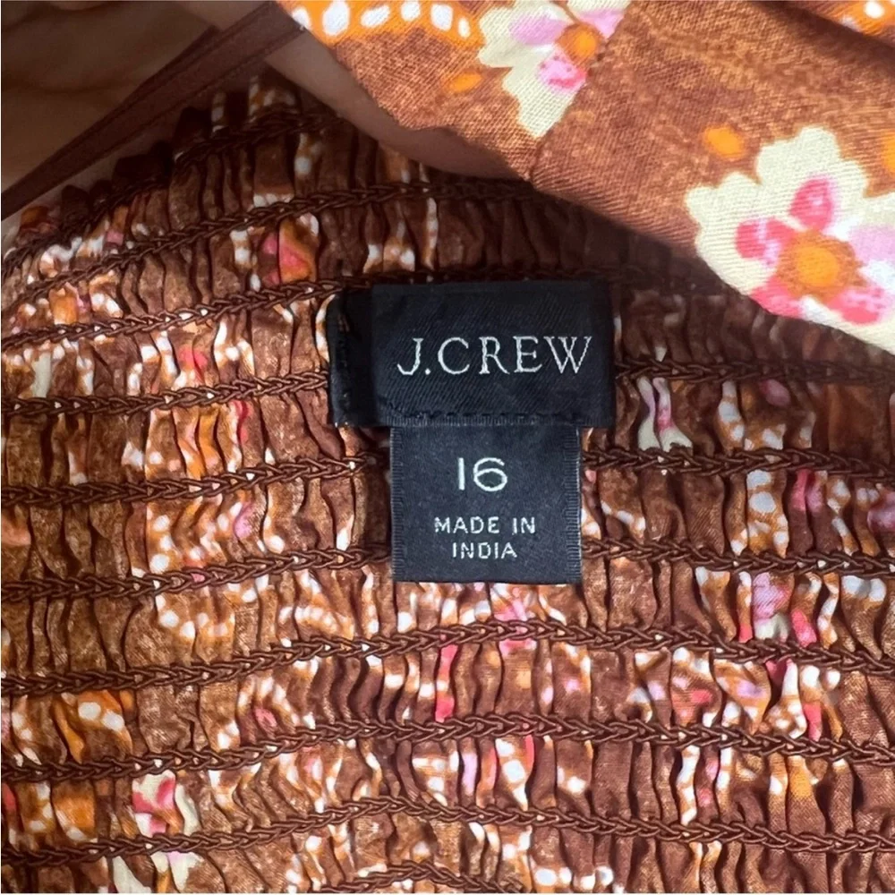 J. Crew V-neck halter top in vintage vines